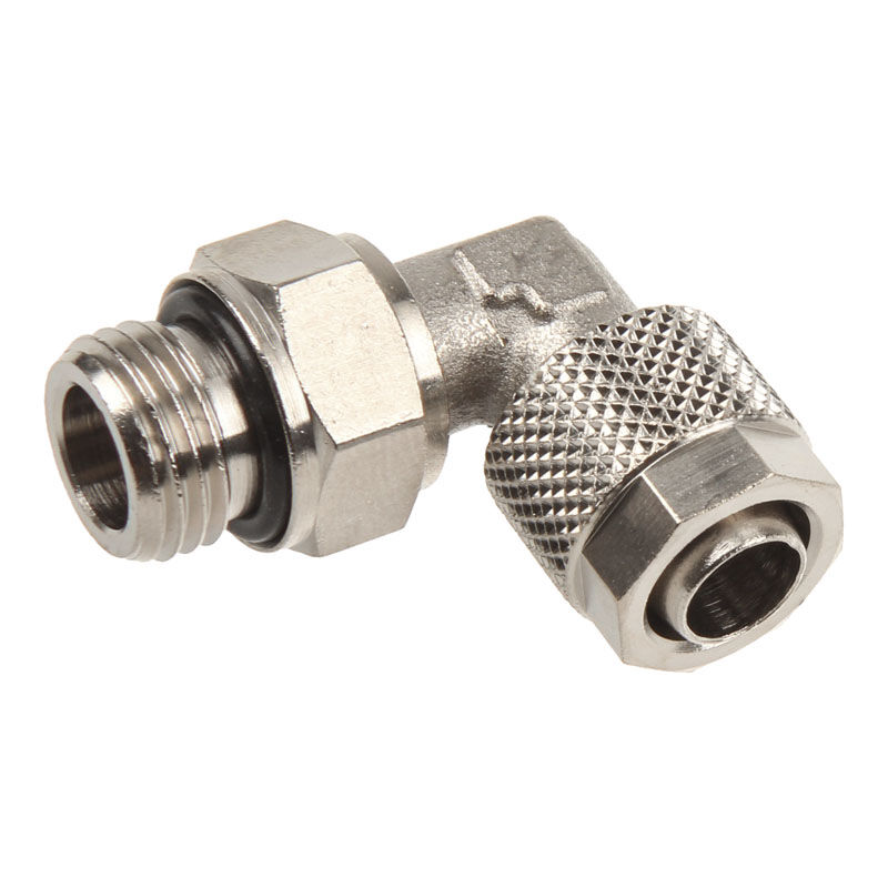 10/8mm (8x1mm) Compression Fitting G1/4 90- Rotary - Compact - Silver ...