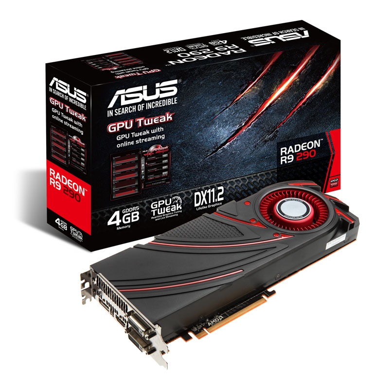 ASUS Radeon R9 290, 4096 MB GDDR5, DP, HDMI, DVI - Watercooling UK