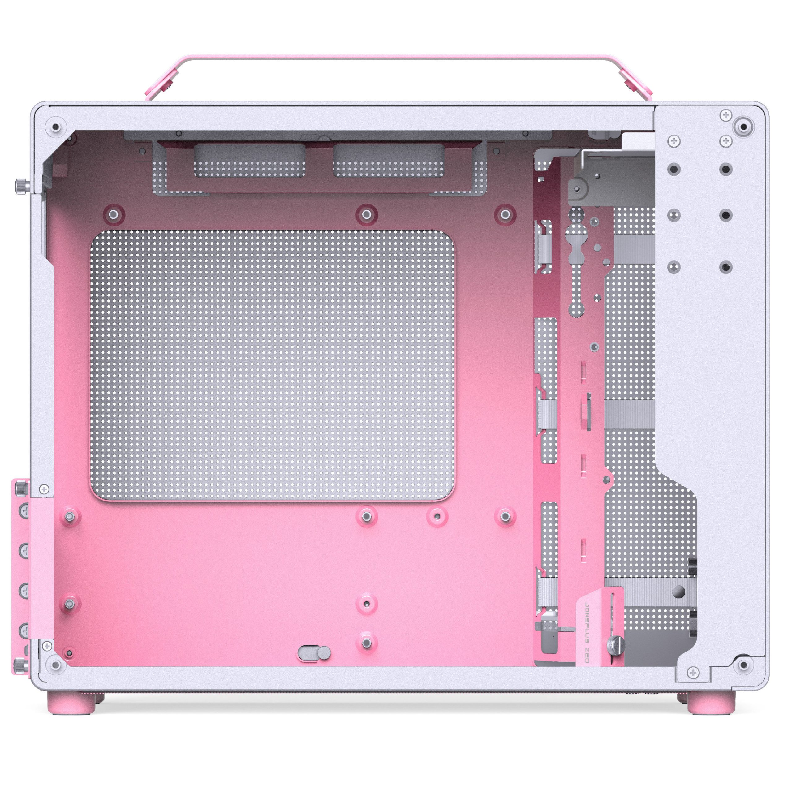 Jonsplus Case Z20 Per PC MATX - Design Con Maniglia, Colore Bianco, Per Montaggio Facile