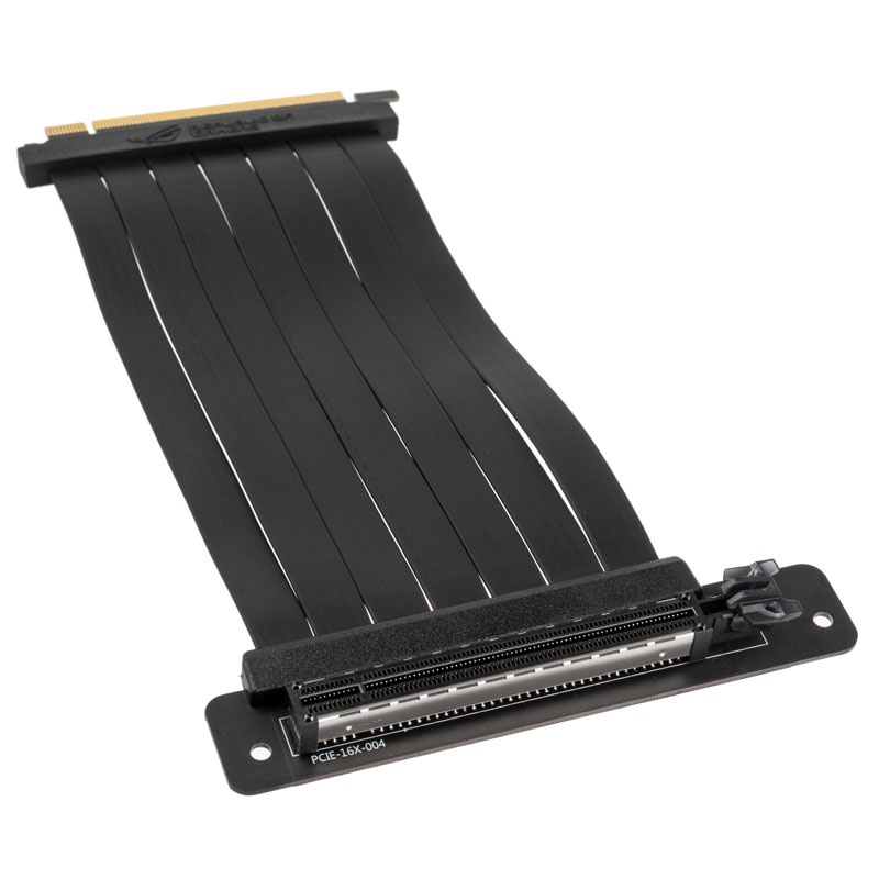 Pcie Ribbon ASUS ROG Strix PCI-E x16 riser ribbon cable, 90 degrees, 24cm - black ...