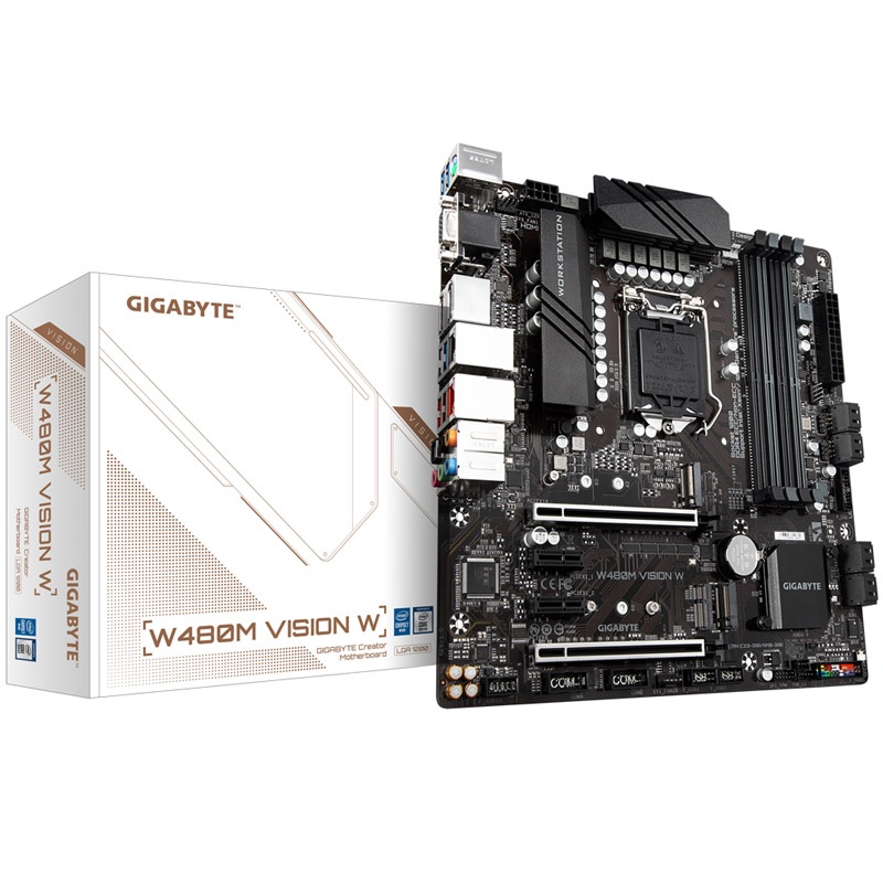 Gigabytes W480M Vision W, Intel W480 mainboard - Socket 1200 ...
