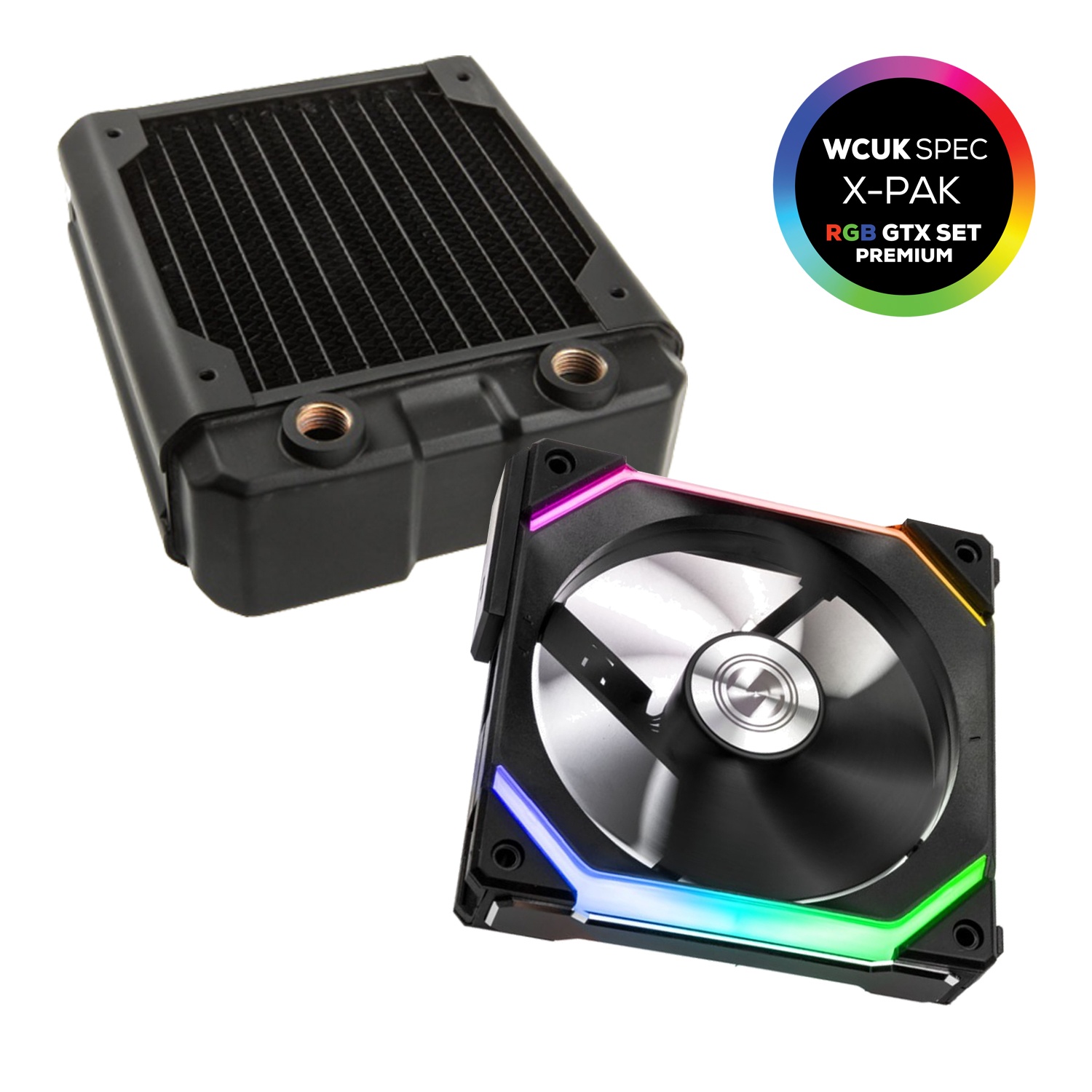 Fanli Radiator WCUK Spec HWL Black Ice Nemesis GTX120 Black Radiator and Lian Li Fan ...
